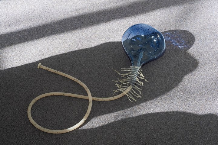 Pakui Hardware, <em>Extrakorporal</em>, 2018, Glass, silicone, green tea, 34 x 41 x 21 cm HEFTI_DSF3875%20glass%201%20web