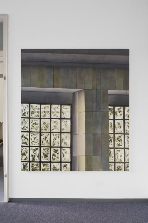 Joe Hoyt, <em>Planterwald Bahnhof</em>, 2018, Acrylic on canvas, 180 x 155 cm HEFTI_DSF3899%20painting%20gross%20v2%20web