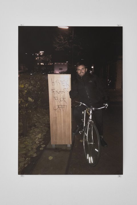 Andrew J Burford, <em>Untitled</em>, 2018, Inkjet print, 84 x 49 cm HEFTI_DSF3993%20hipster%20faggots%20v2%20web
