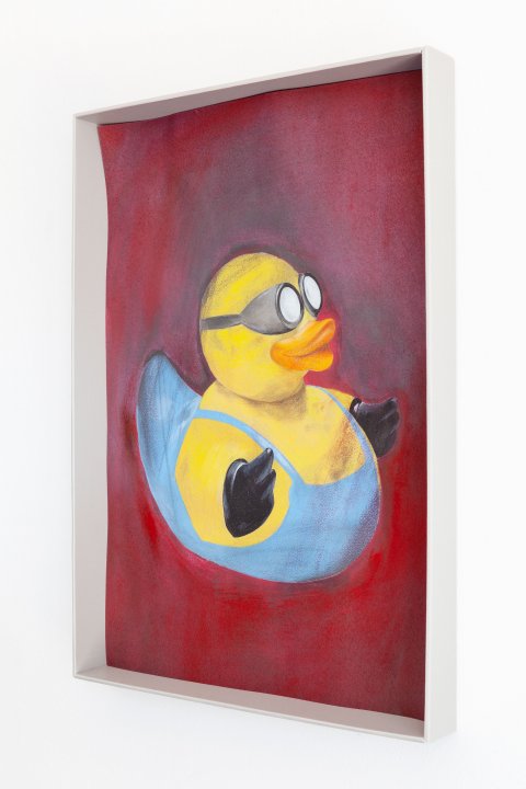 <em>Untitled</em>, 2019, Wax crayon and colored pencil on paper, 42 x 59 cm _MG_7161_web
