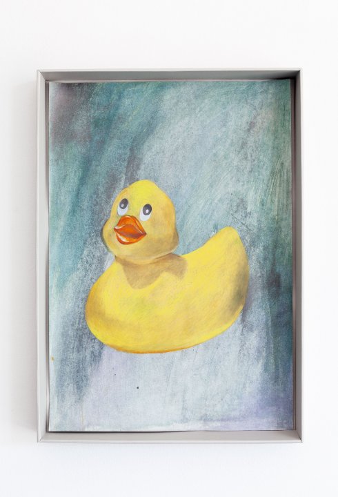 <em>Untitled</em>, 2019, Wax crayon and colored pencil on paper, 42 x 59 cm _MG_7164_web